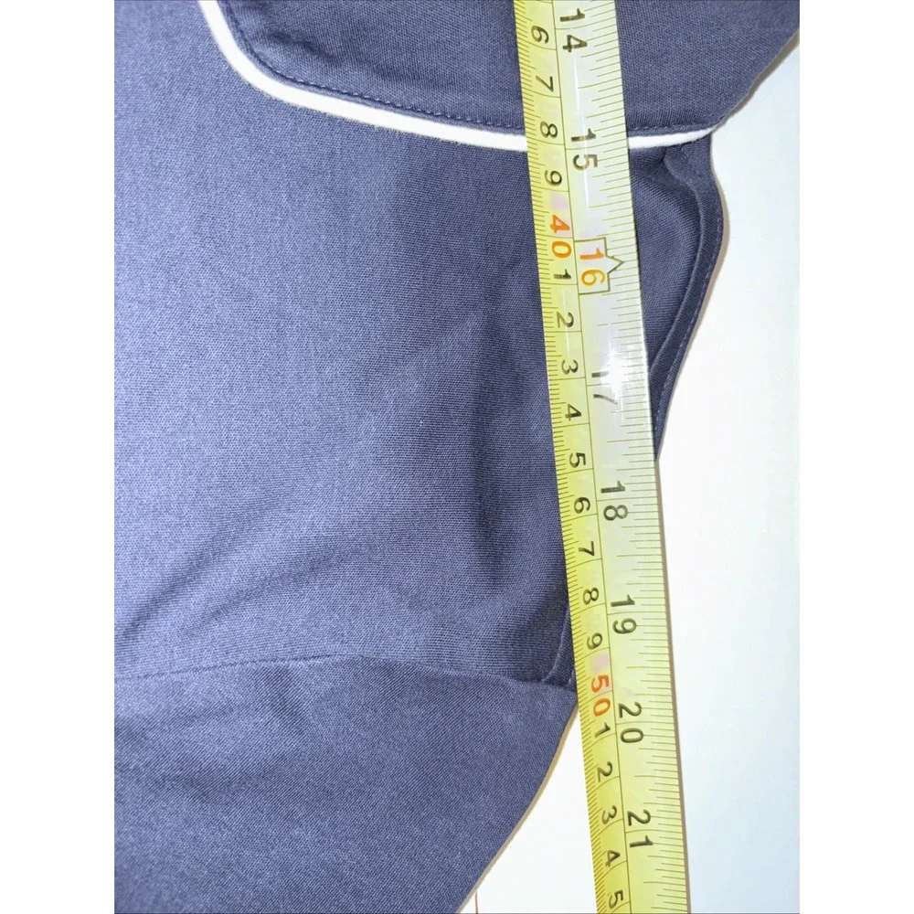Untuckit Mens Medium Blue Stretch Knit Golf Polo Short Sleeve 100% Cotton‎ 2XL